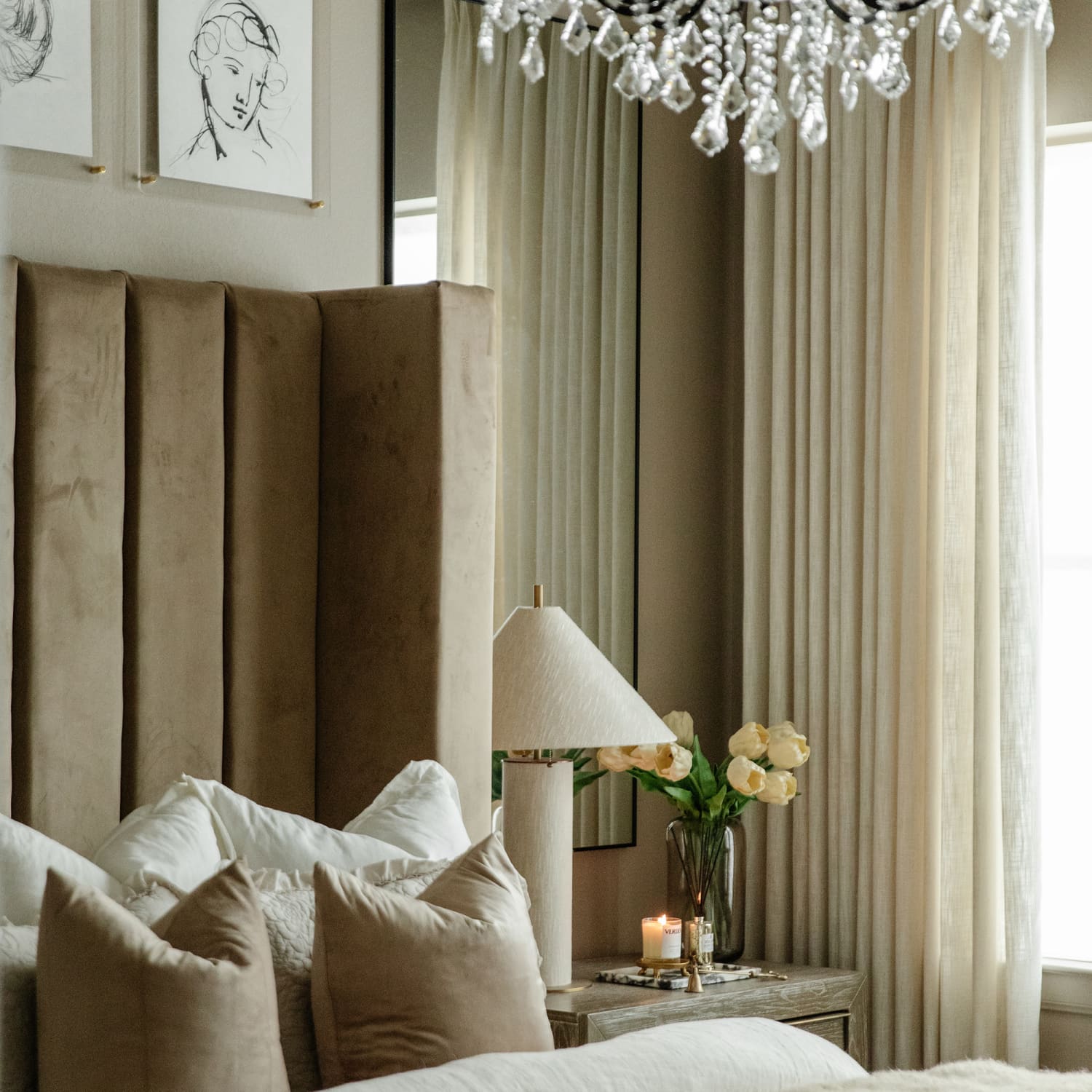 Floor Length Mirrors Above Your Bedside Tables Make Your Bedroom